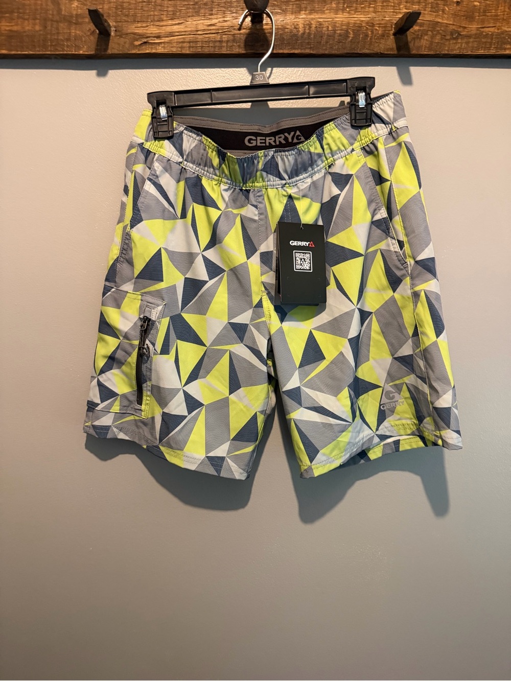 Gerry® Men’s Geometric Print Swim Shorts - Yellow & Gray